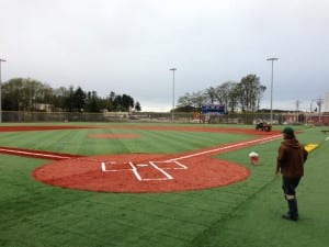 Moller Field re-opened in 2012 after a $2.6-million renovation. (KCAW photo)