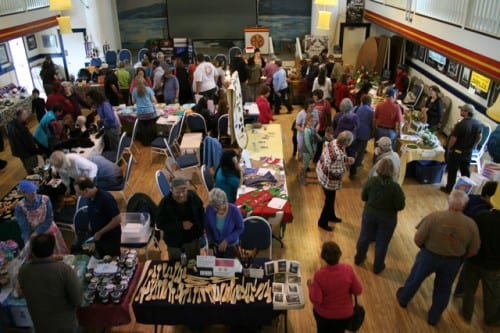 The ANB Hall was packed with shoppers during the first 2014 farmers' market. Photo by Greta Mart.
