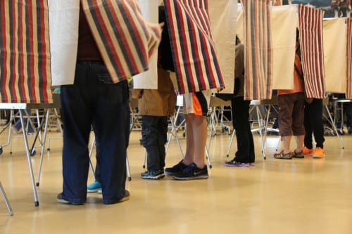 Sitkans vote in the August 19, 2014 Primary Election (KCAW photo/Rachel Waldholz)