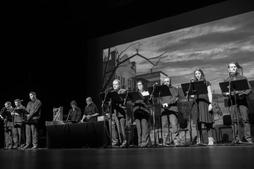 The cast of Wild Jack Rhett, a 1950 Western about a sheriff who shakes up the town of Red Mesa. (Mike Hicks/KCAW photo)