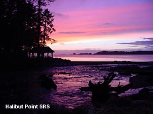 Sunset from Halibut Point State Recreation Area in Sitka. This park -- like others in Sitka -- will transfer into private management on July 1.