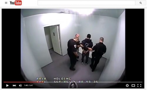 The video of the arrest of 18-year-old Franklin Hoogendorn will be examined by the FBI< along with Sitka's police procedures. (YouTube image capture)