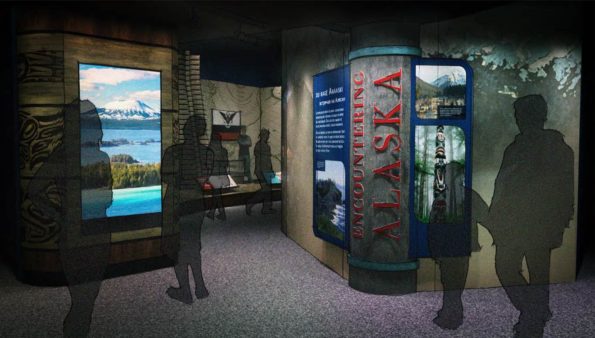 The new museum will have five permanent exhibits reflecting the important eras in Sitka's history, and a sixth, temporary exhibit for the seldom-seen objects in the collection. (Image/HealyKohler Design)