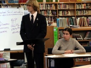 Final Debate round at MEHS, 10-14-11