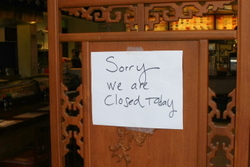 Sprinkler puts out sushi restaurant fire