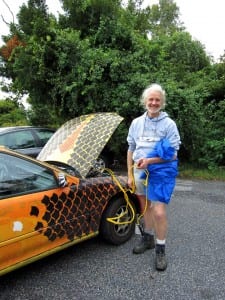 Wren's dad painted his car like a fish.