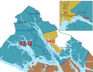 The new House District 33, which includes downtown Juneau, Douglas Island, Haines, Skagway and Gustavus.