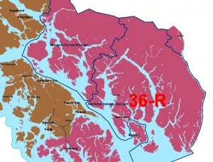 The new House District 36, including Wrangell, Ketchikan, Saxman and Hydaburg.