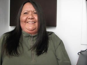 Louise Brady is one of six candidates for STA Tribal Council (photo by KCAW's Emily Forman)