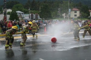 Sitka Fire Department v. Coast Guard water fight (KCAW/photo by Greta Mart)