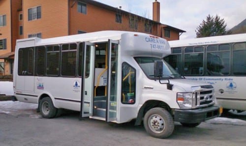 The Care-A-Van had no passengers at the time of the accident. (Center for Community photo)