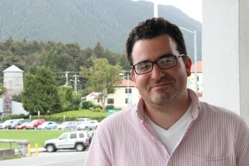 Tristan Guevin says Sitka needs to ask itself, "How do we want our city to be in ten years, twenty years, and, you know, what’s the road map to get us there?" (KCAW photo/Rachel Waldholz) 