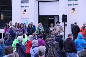 The Sitka Sound Science Center celebrated the newly renovated Sage Building on Saturday morning. (KCAW photo/Rachel Waldholz)