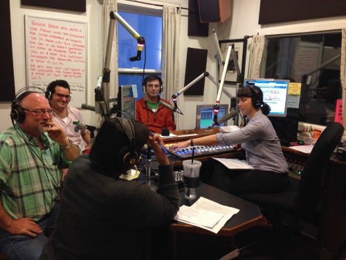 Candidates for the Sitka Assembly (clockwise): Steven Eisenbeisz, Thor Christianson, Aaron Wamsley, Tristan Guevin, Lillian Feldpausch. (KCAW photo/Rachel Waldholz)