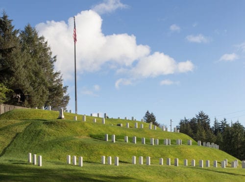 The Sitka National Cemetary on Veterans Day, 2014. (photo by Mike Hicks)