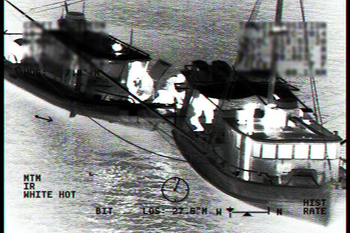 ERV and Coast Guard rescue sinking vessel
