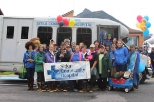 Hospital staffers participate in the Alaska Day Parade. (SCH photo)