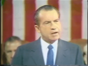 President Nixon delivers his State of the Union speech on January 22, 1970.