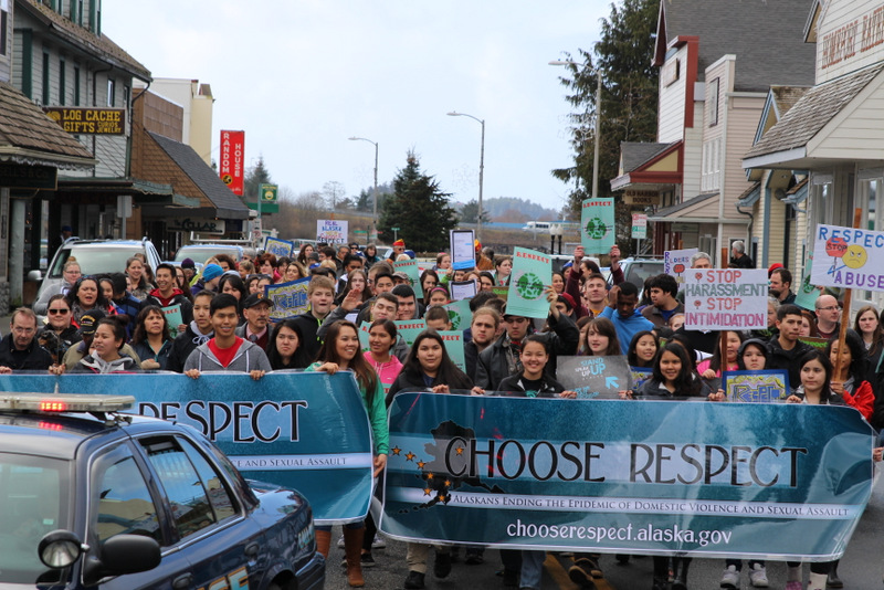 Youth activists march for respectful, non-violent relationships