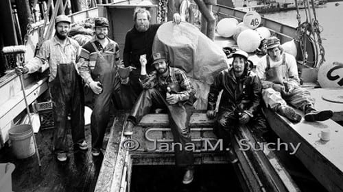 The crew of the Lindy in port.