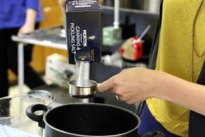 Sitka residents learn how to pickle and ferment fruits and vegetables at Sitka Kitch in mid-July. KCAW photo/Vanessa Walker.
