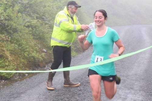 Emily Clark won the women's race, with a time of 1:26:04. (Rachel Waldholz/KCAW)