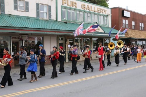 The New Old Time Chautauqua parade, 7/12/15. KCAW photo/ Vanessa Walker