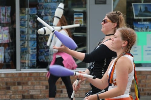The New Old Time Chautauqua parade, 7/12/15. KCAW photo/ Vanessa Walker