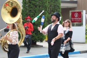 The New Old Time Chautauqua parade, 7/12/15. KCAW photo/ Vanessa Walker