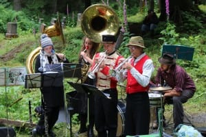 The New Old Time Chautauqua's "Concert For Our Ancestors" at the Russian Orthodox Cemetery, 7/13/15. KCAW photo/ Vanessa Walker