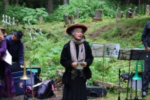 The New Old Time Chautauqua's "Concert For Our Ancestors" at the Russian Orthodox Cemetery, 7/13/15. KCAW photo/ Vanessa Walker