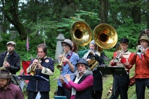The New Old Time Chautauqua's "Concert For Our Ancestors" at the Russian Orthodox Cemetery, 7/13/15. KCAW photo/ Vanessa Walker