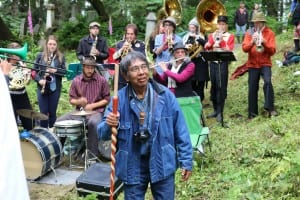The New Old Time Chautauqua's "Concert For Our Ancestors" at the Russian Orthodox Cemetery, 7/13/15. KCAW photo/ Vanessa Walker