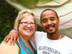 Kat Richards (l.) with her husband, Ritchie.