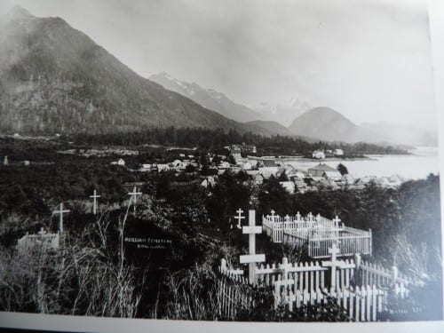 The Russian Orthodox Cemetery in an undated photo. Sam says the oldest marker he's found is from 1833. (Photo courtesy of Bob Sam) 