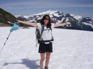 Mary Emerick, hiking on Lucky Chance Mt. near Sitka. (Facebook photo)