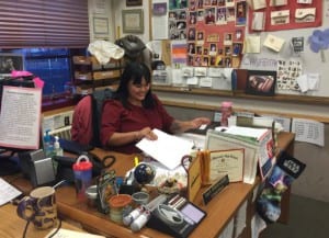 Dionne Brady-Howard in her classroom at Mt. Edgecumbe High School in 2015.