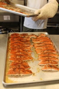 Farm to School lunch at Pacific High School. (Emily Russell/KCAW Photo)
