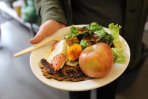 Farm to School lunch at Pacific High School. (Emily Russell/KCAW Photo)