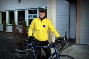 It was Bill Foster's fifteenth time voting in a general election. He called this year, "stranger than fiction." (Emily Russell/KCAW Photo)