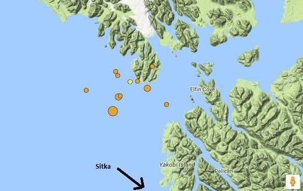 Earthquakes shake waters off Elfin Cove