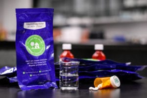 A drug-disposal pouch from a painkiller company that's providing 25,000 such bags to Alaska. (Photo courtesy Mallinckrodt Pharmaceuticals)