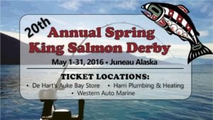 Last year's Spring King Salmon Derby in Juneau ran for all of May. This year's was canceled because of projected poor salmon returns. (Image courtesy Spring King Salmon Derby)
