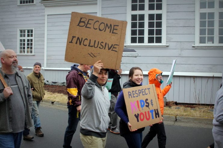 Sitka's 8th annual Choose Respect March. (Emily Russell/KCAW)