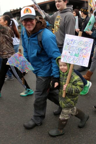 Sitka's 8th annual Choose Respect March. (Emily Russell/KCAW)