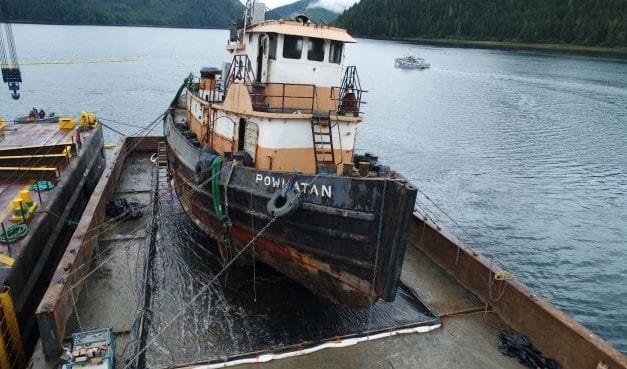 $1.3 million awarded for beach cleanup, shellfish monitoring following 2017 tugboat sinking in Starrigavan Bay