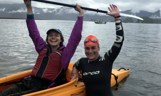Swimmers defy cold, sea lions in Sitka’s ‘Change Your Latitude’ race