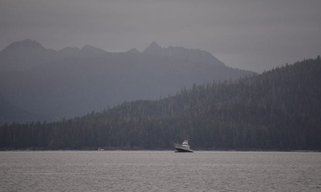 Grounded Alaskan Dream defueled, ready for salvage