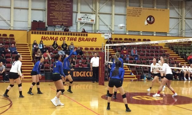 Kotzebue Volleyball digs deep to play Sitka’s Lady Braves, Wolves