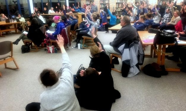 Supporters of the arts speak out at school board hearing